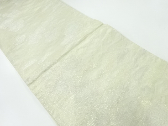 JAPANESE KIMONO / ANTIQUE SUMMER FUKURO OBI / SILK / WOVEN FLOWER